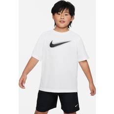 Black Tank Tops Children's Clothing Nike Kid's Dri-FIT Multi Short Sleeve T-Shirt White/Black