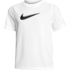 Nike T-Shirts Nike Big Kid's Dri-FIT Graphic Training Top - White/Black