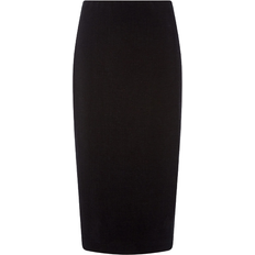 Roman Stretch Jersey Textured Pencil Skirt - Black