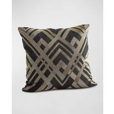 Gold Complete Decoration Pillows Woven Lines Decorative Pillow 20 x 20 Cojín de Decoración Completo Oro, Negro