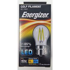 Light Bulbs Energizer Filament Led Golf 470LM B22 Warm White Boxed S12871