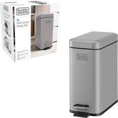 Black & Decker Smaltimento rifiuti Black & Decker and 5L Slimline Soft Close Pedal Bin