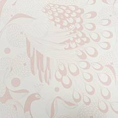 Wallpaper Floral Pattern Club Botanique Plume Birds Silver