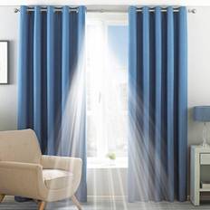 Riva Home Eclipse Mörkläggningsöljettgardiner Polyester 117 x 183 cm