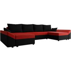 Hörnsoffor - Röda Rosaria 5-sits Soffa