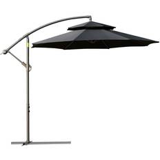 Garden & Outdoor Environment OutSunny 2.7m Cantilever Banana Parasol Outdoor Shade Crank