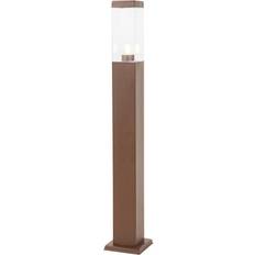 QAZQA Vloerlampen QAZQA Moderne Buitenlamp 80 cm Paal Roestbruin