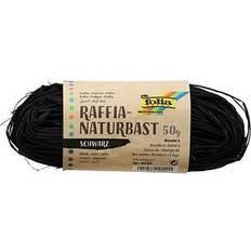 Negro Papeles de Seda y Crespón folia Raffia-Naturbast, 50 g, schwarz