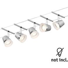 Binnenverlichting - Wit Grondverlichting Paulmann Cone Kabelsysteem Set of 5 Chroom