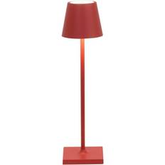 Zafferano Poldina Mikro Uppladdningsbar Lampa 27,5 cm IP65 Röd Bordslampa