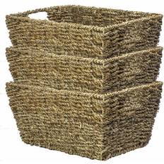 Maison & White Natural Seagrass Storage Hamper of 3 Box M&W Basket