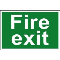 Industrial Fire Exit Text S/A PVC Sign