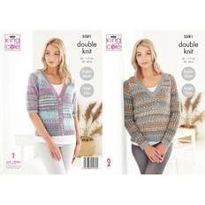 Schemi di Ricamo King Cole 5581 DK Pattern Womens Cardigan & Sweater