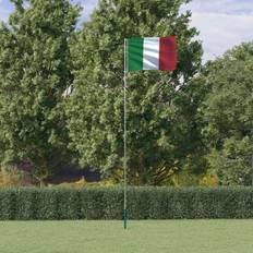 Drapeaux et Accessoires vidaXL Drapeau de l'Italie et mât 5,55 m Aluminium