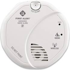 Fire Safety First Alert Hardwired Wireless Smoke Alarm with Photoelectric Sensor