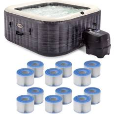 Inflatable Hot Tubs Intex Inflatable Hot Tub PureSpa Plus 4-Person Square S1