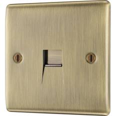 Landline Phones BG Telephone Socket Master Antique Brass NABBTM1-01