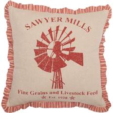 VHC Brands Sawyer Mill Complete Decoration Pillows Green, Beige, Red (45.72x45.72cm)