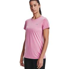 Silver - Sportswear Garment T-shirts Under Armour Tech SSC-Solid Tee Shirt Planet Pink/Metallic Silver