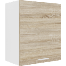White Wall Cabinets VCM Composite White/Sonoma Oak Wall Cabinet 50x60cm