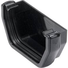 FloPlast Black Square Gutter Stop End, L41mm W114mm