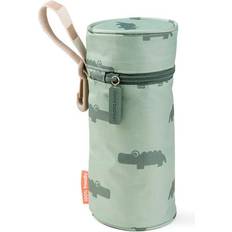Tåler maskinvask Børnetermokander Done by Deer Kids Insulated Bottle Holder Croco Green