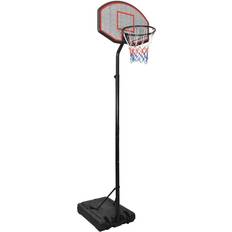 Vita Basketställningar vidaXL Basketkorg Med Stativ Svart 282-352 Cm Polyeten