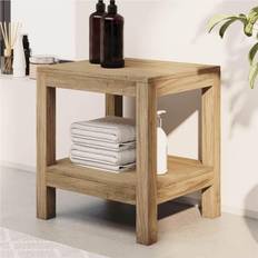 Marrone Sgabelli da Doccia vidaXL Tavolino da Bagno 45x35x45 cm in Legno Massello di Teak