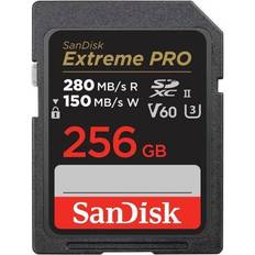 SanDisk Extreme PRO 256GB Class 10/UHS-II U3 V60 SDXC SDSDXEP256GANCIN