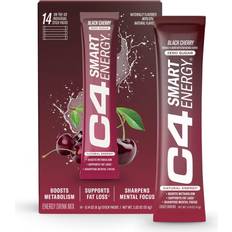 Carbohydrates Cellucor C4 Smart Energy Powder + Black Cherry + Caffeine Focus + 14 Stick Packs