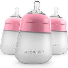 Gray Baby Bottle Nanobébé Flexy Baby Bottles 3-Pack 150ml