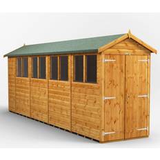 Outbuildings power Roof Double Door Shed 18'x4' Golden (Building Area )