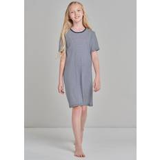 Lange mouw Nachthemden Schiesser Slaapshirt Korte Mouwen Biokatoen - Nightwear Blauw