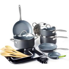 Cookware GreenPan Lima Hard Anodized Healthy Ceramic Nonstick 18 Piece Cookware Set