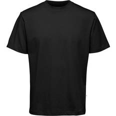 Braun - Herren T-Shirts Selected Short Sleeve T-shirt - Black