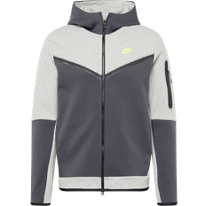 Nike Sportswear Tech Fleece Full-Zip Hoodie Men - Dark Grey Heather/Anthracite/Volt