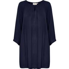 Kaffe Amber 3/4 Sleeve Tunic - Marineblau