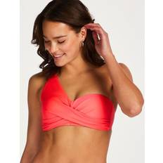 Dame - Røde Bikinioverdeler Hunkemöller Cairo Moulded Bandeau Bikinitoppe hos Magasin Psycho Red