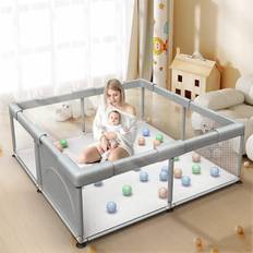 Child Safety Ajulkrio Sturdy Safety Playpen with Anti-Slip Base 50x50"