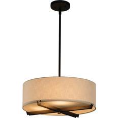 Drum light Justice Group Textile Crossbar Drum Light Pendant Lamp