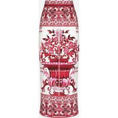 Dolce & Gabbana Skirts Dolce & Gabbana Printed silk-blend midi skirt red