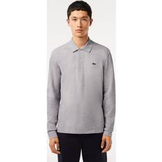 Lacoste Tops Lacoste Original L.12.12 Long Sleeve Heathered Cotton Polo Grey