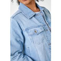 Roman Petite Bleached Denim Jacket - Light Blue