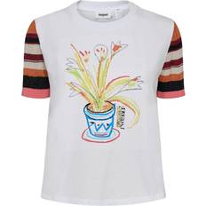 Desigual Tops Desigual Knit striped T-shirt WHITE