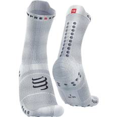 Compressport Pro Racing V4.0 Run High Socks Unisex - White/Alloy