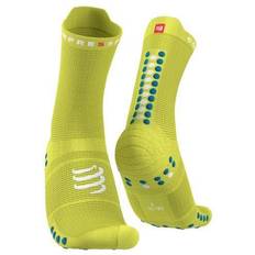 Compressport Pro Racing V4.0 Run High Socks Unisex - Primerose/Fjord Blue