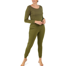 Leveret Women's Classic Pajamas - Olive