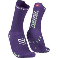 Compressport Pro Racing V4.0 Run High Socks Unisex - Purple/Paradise Green