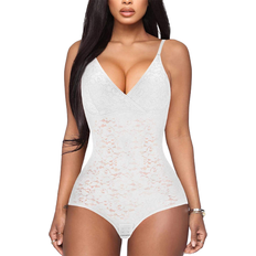 Brabic Lace Bodysuit - White