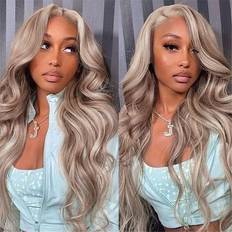 20 inch hair extensions Alipearl 5x5 HD Body Wave Lace Front Wig 20 inch P18/613 Blonde